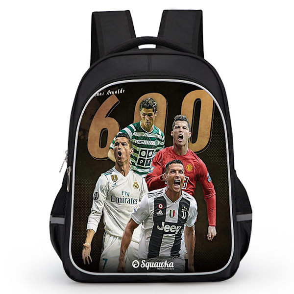 Messi Cristiano Ronaldo skolväska grundskolepojke Juventus Ronaldo belastningsreducerande ryggsäck för ryggskydd style 7