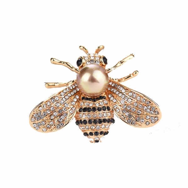 Honey Bee Crystal Insekt-tema Bee Brosje