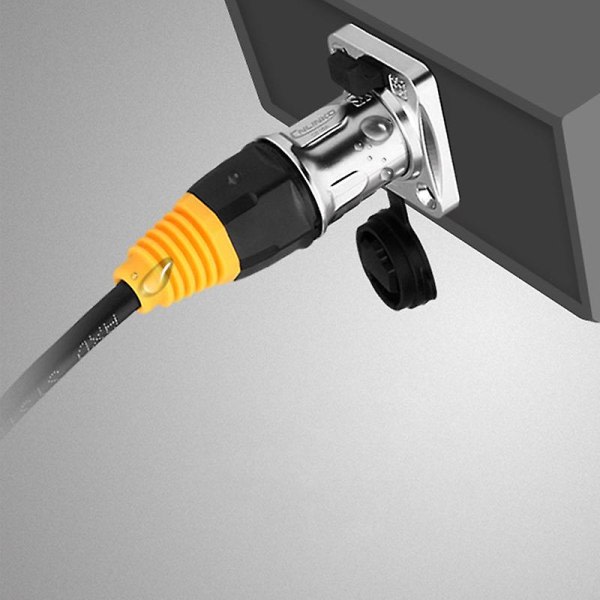 Ip67 Network Rj45 Vattentät / Ethernet Rj45 Vattentät kontakt + Vattentät uttag kompatibel med Outdoor Ethern