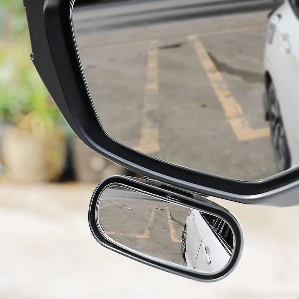 2st Döda vinkel sidospegel, bil exteriör döda vinkel spegel 360 graders spegel Bil backspegel för bil, lastbil, suv, husbil