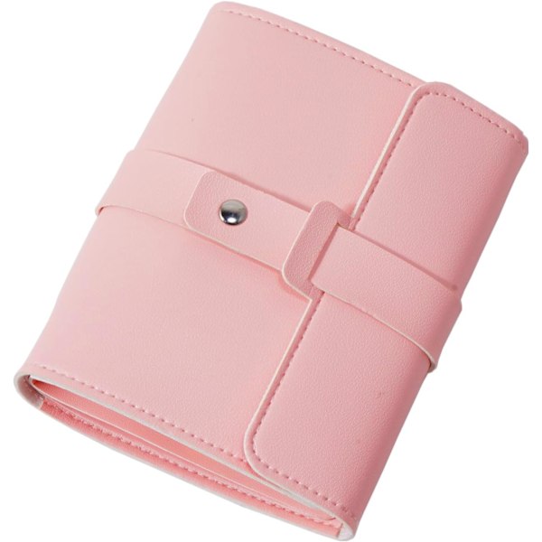 Örhängehållare Organizer med hopfällbar bokdesign Örhänge Bok Organizer, Bärbar Pu Läder Resa Örhänge Väska Pink