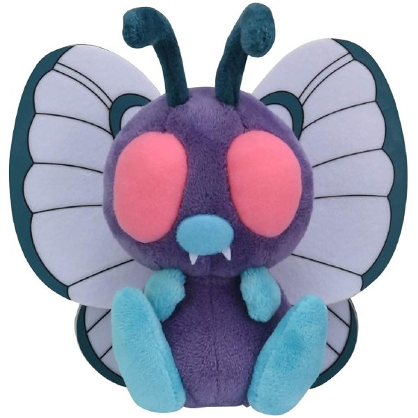 Butterfly Armor Chrysalis Doll Doll Toy Pink Glitter Butterfly Free Mjuk fylld plyschdocka present för barn (5 tum)