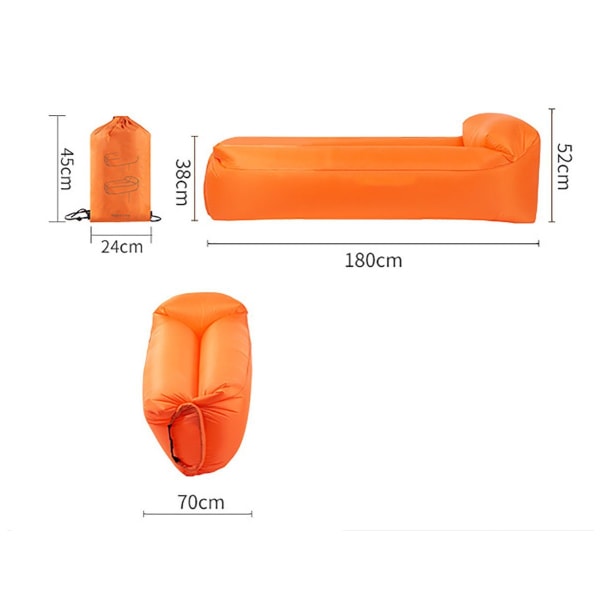 Vattentät uppblåsbar soffa, luftsoffa, med integrerad dyna