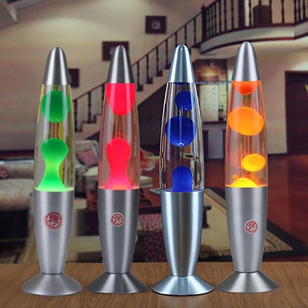 Smuk Natlampe med Flydende Vax Stor Lavalampe Orange