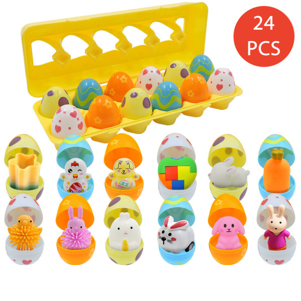Påskæg med äggpressleksaker, stressavlastande squishy leksaker for barn Vuxna 24st ägg