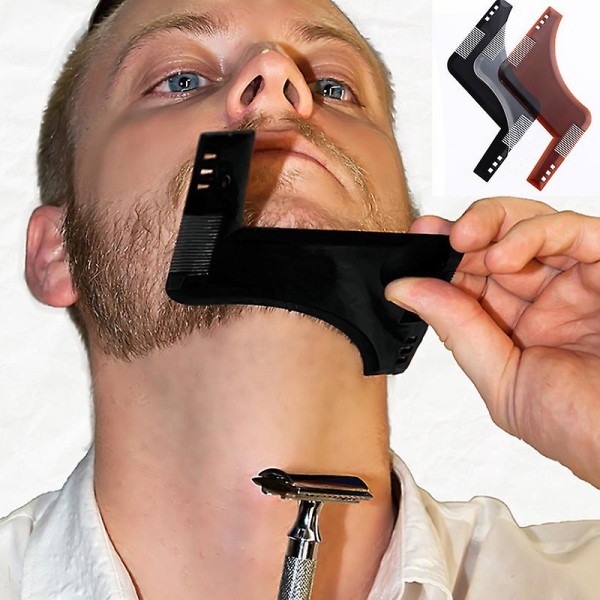 2-pakke skjeggbørste for menn Sideburn styling kam
