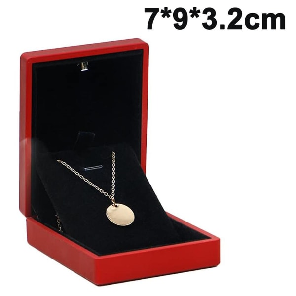 Halsband Hänge Box Smycken Display och presentförpackning Fo