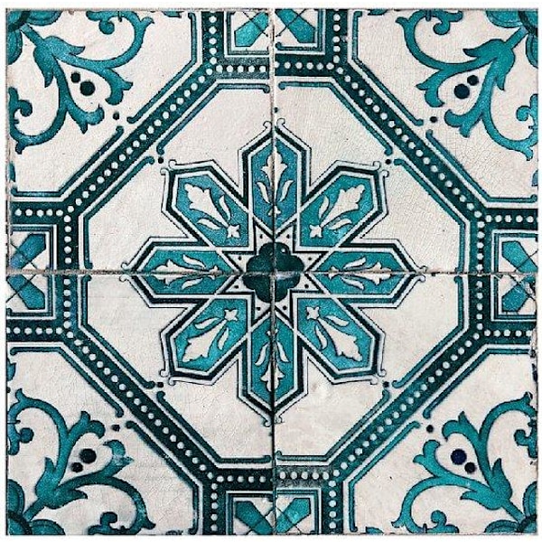 Marrakech Turkos Självhäftande Kakeldekor 12 st