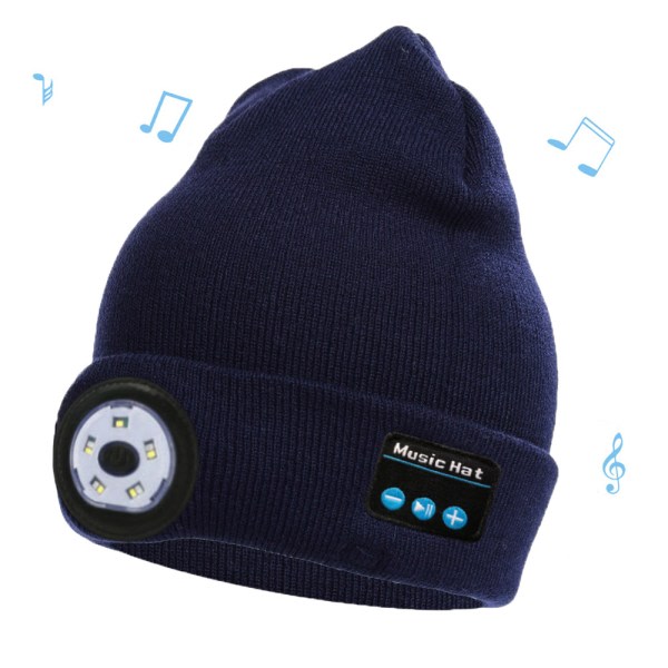 Bluetooth Beanie Hat Torch, LED Light Up Beanie Music Hat, Beanie