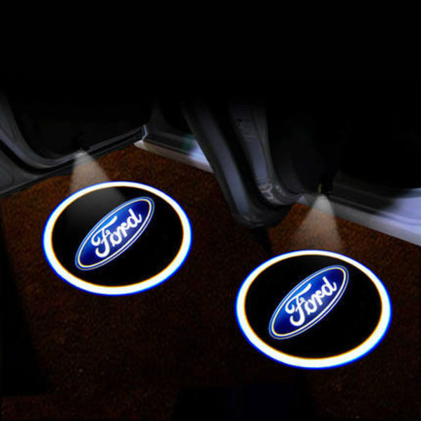 Bil velkomstljus, dörrprojektionsljus, dörröppningsljus, sladdløs trådlös laserljus, almindelig LED dekorativ lysmodificerende (Ford) magnet