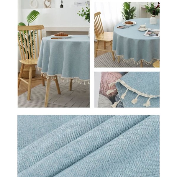 Tablecloth with Modern Classic Design, Waterproof and Stain Resistant, Nordic Round Tablecloth, Used for Decoration at Weddings, Restaurants A A 110cm - table within 70cm