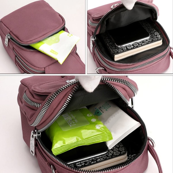 Kvinde Mini Crossbody Taske Håndtasker Messenger Bag dark purple