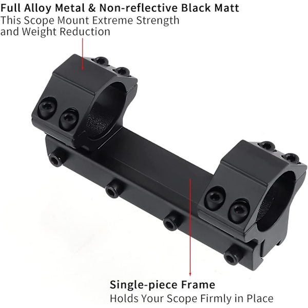 Dovetail Rail Mount Rings Adapter 11mm Dovetail Rail För Kikarsikte Ring Aluminium Taktisk Låg Profil 25.4mm