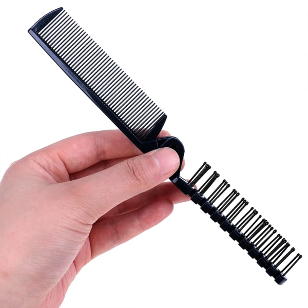 Plast Afro Pick-hårkam glatt hårplukk-kam Plast med bred tannhårplukking Kam Frisørstylingverktøy for naturlig krøllete hårstil, svart