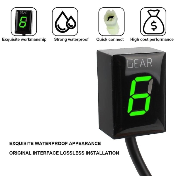 IC Motorcykelhastighedsmåler LED-gearindikator til Kawasaki NINJA650R Z800E Z650 NINJA650R 1-6 gear