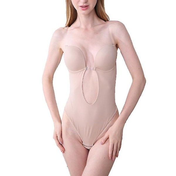 Backless Body Shaper BH Kvinnor Backless Bodysuits U Plunge Bodysuits til kvinder (40 hud)