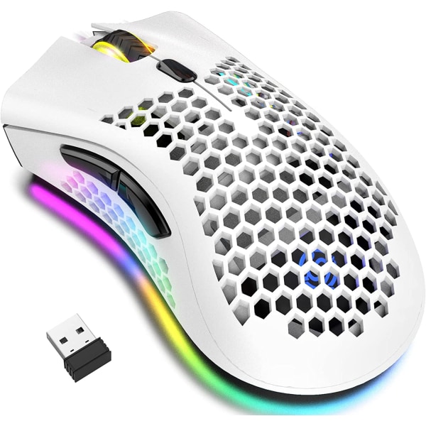 trådløs gaming mus, USB-modtager, bærbar, ergonomisk opti