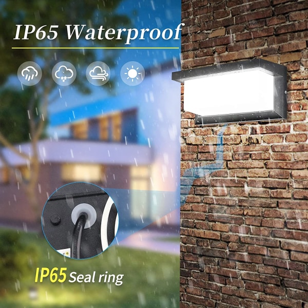 18W LED dekorativ væglampe IP65 vandtæt, (Cool Wh