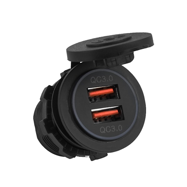 Kaksois QC3.0 Pikalataus Kaksois USB Laturi Pistorasia Virta 12/24V Auto Moottoripyörä Vene
