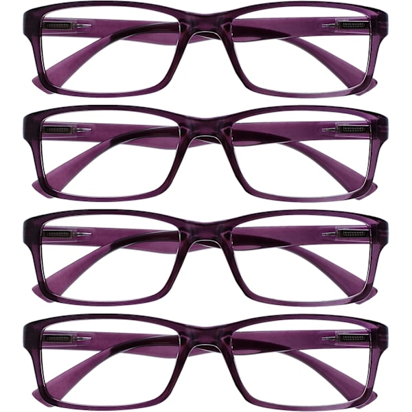 Company Purple Readers Value 4 Pack Designer Style Herr Dam RRRR92-5 +1,00 Lila Purple +1.00 Magnification
