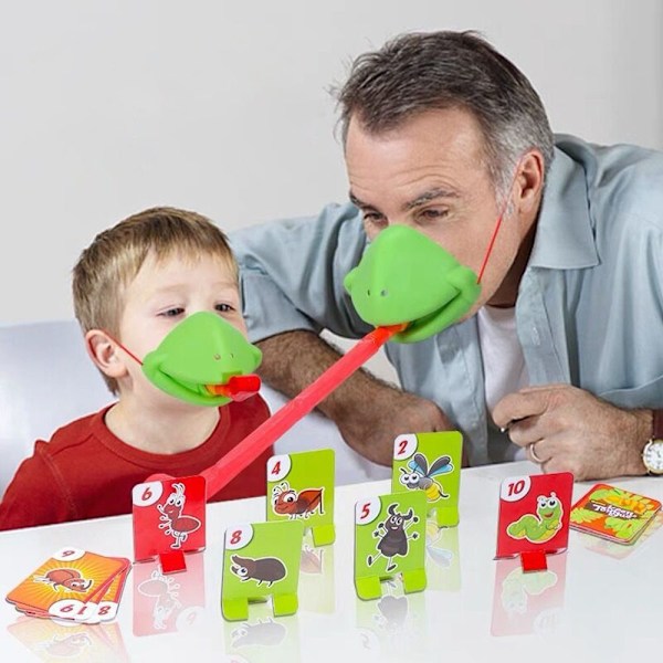 Grodtunga Legetøj Øgle Tungespil Brætspil TO PERSONER SLÅS Two people fight