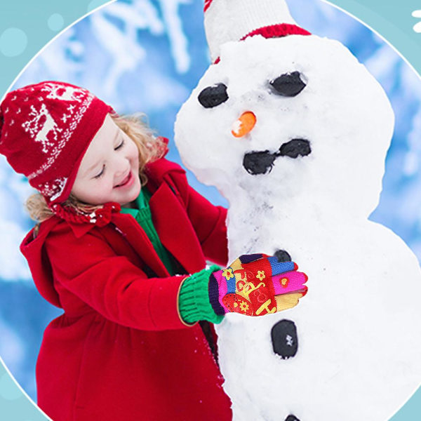 Barnhandskar för tjejer/killar Unisex varma mjuka vinterhandskar stil 5