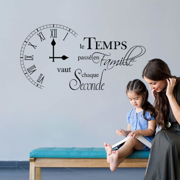decalmile Wall Stickers Sitater og brev Family Time Wal