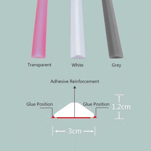 Vesieriste Suihkueste LÄPINÄKYVÄ 100CM Läpinäkyvä Transparent 100cm