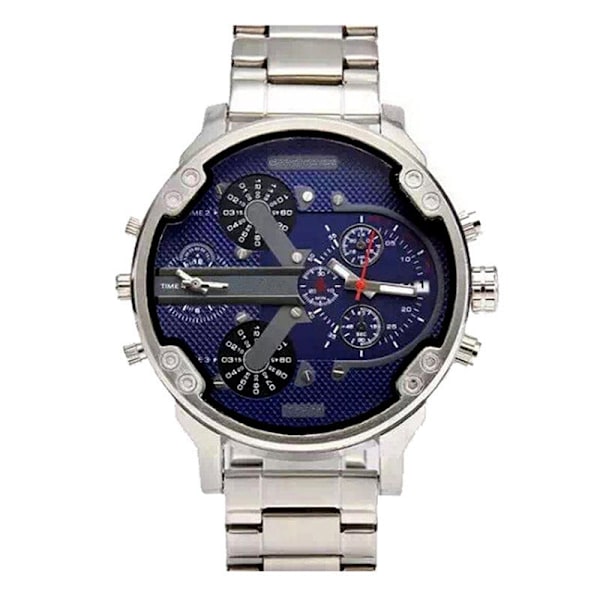 Klokke Personlighet Stor Urskive Klokke Trend Metall Quartz Klokke 7311 camouflage