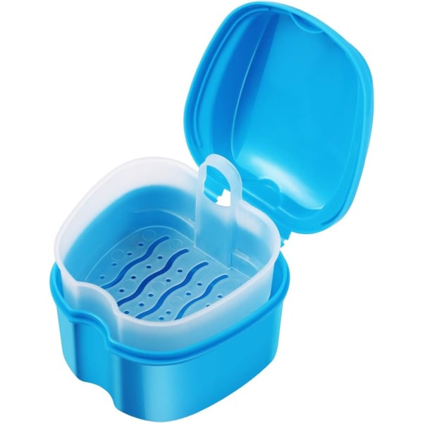 En tandläkarlåda med korg, förvaringslåda, blått tandinstrument, fo