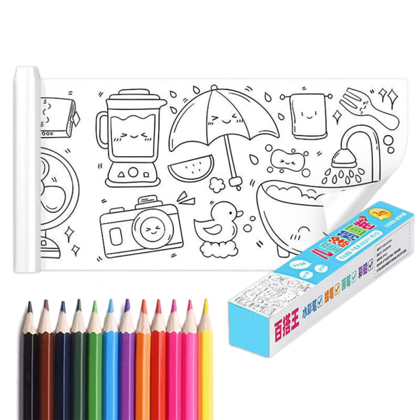 Målarbok Måla Scroll med pennor for barn, förskola och dagis (åldrar 1-4) Artiklar