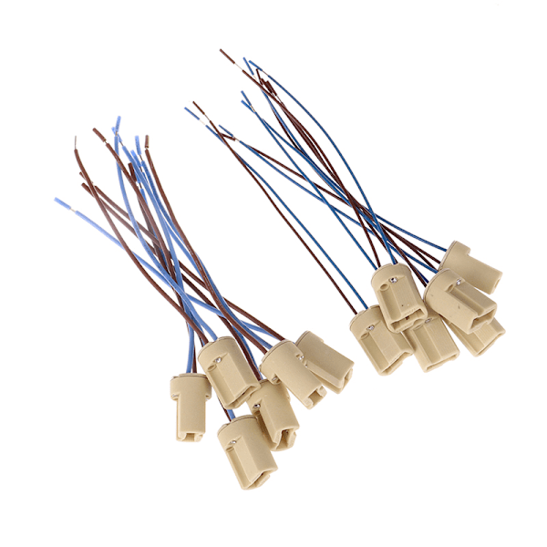 6 stk/pakke G9 Lampebase Keramisk Kontakt Sokkel for LED Halogen 2(Silicone wire)