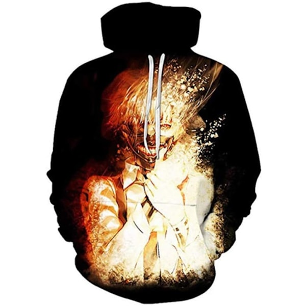 För Cosplay 3D Print Anime Unisex Vuxen Pullover Hoodie - Mjuk och bekväm Anime Merchandise, perfekt för Halloween-fans (4,2XL)