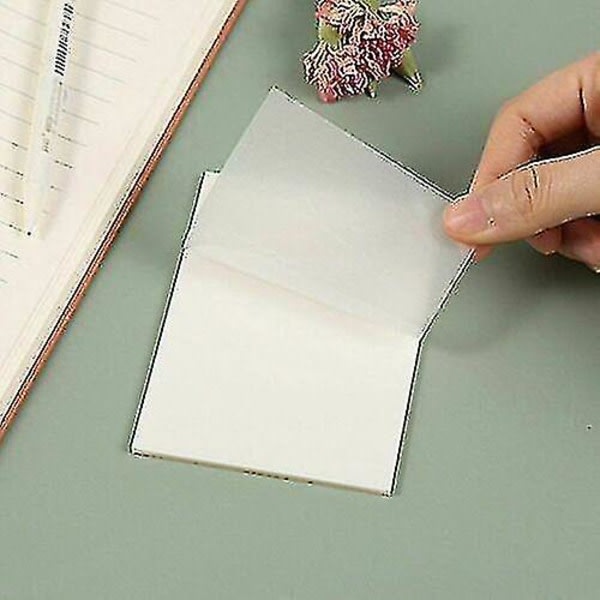 100 st Transparent Sticky Notes Pad Vattentät Självhäftande Clear Memo Note