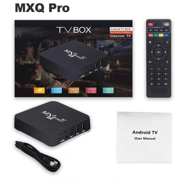 For Android Tv Box, 4k Hdr Streaming Media Player, 4gb Ram 32gb Rom Allwinner H3 -kärn Smart Tv Box