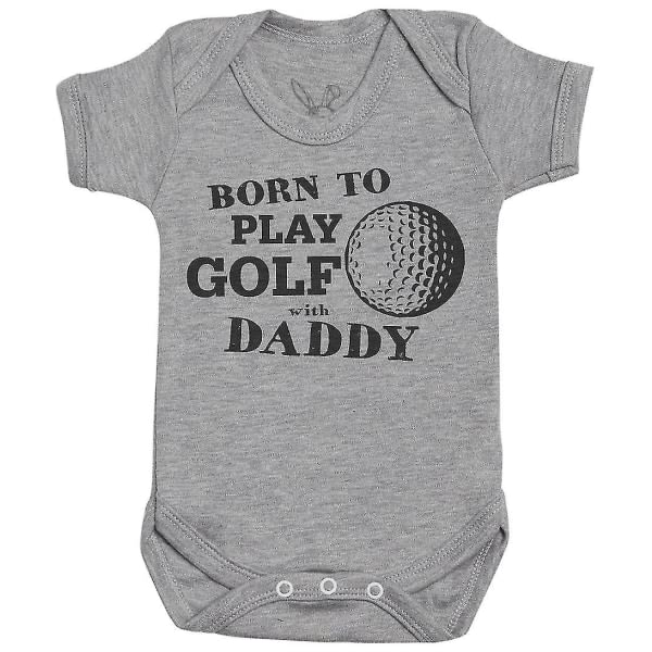 Born To Go Golf With Daddy - Baby Awo-82192 Babyblå 12-18 måneder