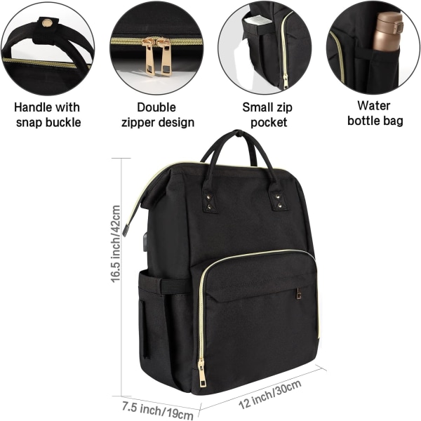 Damer Laptop-reppu black