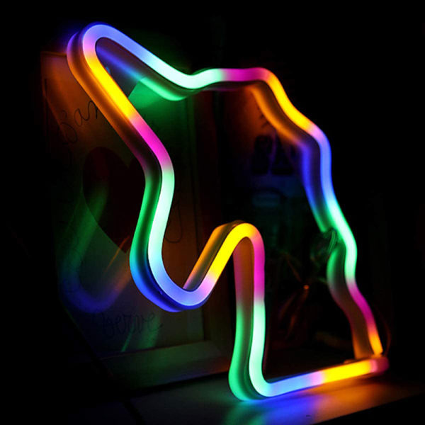 Unicorn Neonskyltar Special LED Nattljus Väggdekor Batteri som drivs för Hem Sovrum Bar Flerfärgad