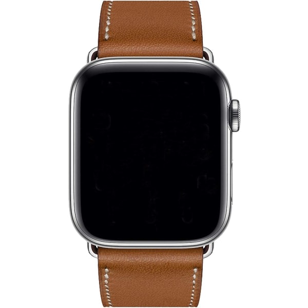 Brun Kompatibel med Apple Watch Armbånd 42 mm 44 mm 45 mm Brunt læder Enkelt byte af beskyttelse til Iwatch Series 7 Watch Series 6 Series 5 Series 4 S