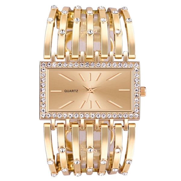 Bling Crystals Armring Kvinnors Square Face Smartwatch