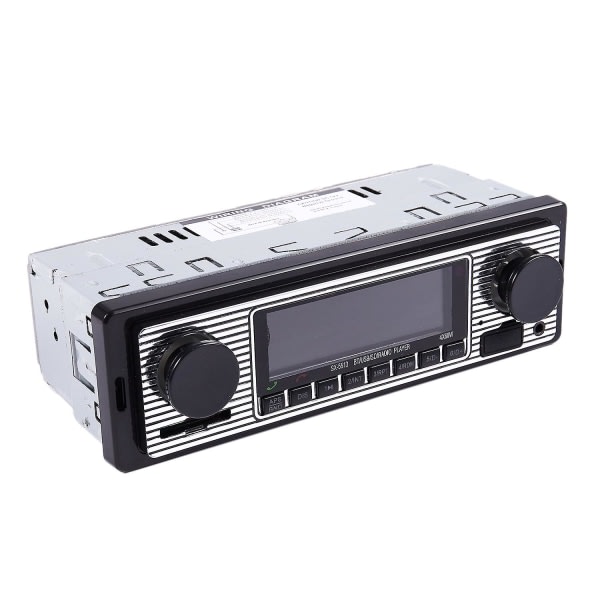 Bluetooth Vintage Car Radio Mp3-spelare Stereo USB Aux Classic Car Stereo Audio -HG Black