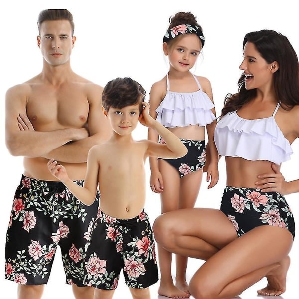 Sommar Förälder-barn Badkläder Snabbtorkande Beach Shorts Barn Badkläder