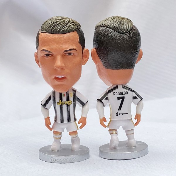 Sød fodboldstjerne fodbold figur PVC kagedekoration dukke fodbold