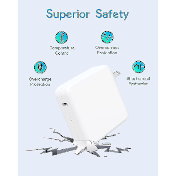 60w Macbook Pro-oplader - Udskiftning 60w L-tip Macbook-oplader til ældre Macbook Pro 13 tommer - Universal strømforsyning kompatibel med Macbook Pro 13 I