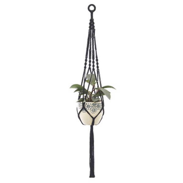 2 st Macrame Växt Hängare Hängande Planter Korg, Stil 4