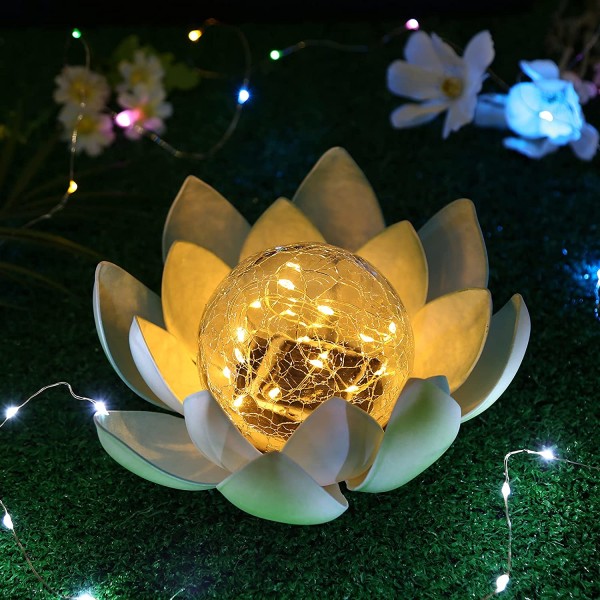 Solar Lotus Blomsterlampe Solar Lanterns for Outdoor Garden