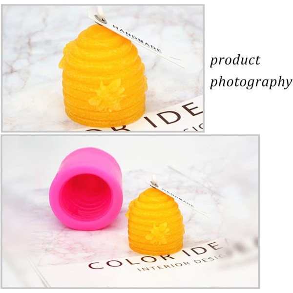 1 x 3D silikoneform i form af en bi til stearinlys,