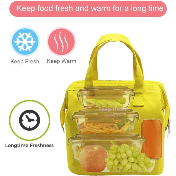 Eristetty lounaspussi Simple Bento Cooler Bag -lounas (keltainen)