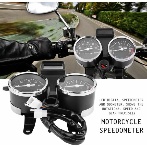Motorcykelmodifierade tillbehör hastighetsmätare vägmätare varvräknare för Suzuki GN125