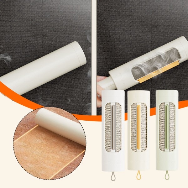 Dubbelriktad lint Roller Remover Personlig återanvändbar luddrengöringsrulle for kläder Gul